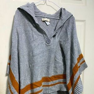 Comfy grey poncho